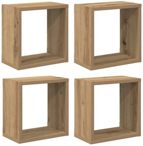 Fali polcok Artisan tölgy MDF furnérral 26 x 15 x 26 cm