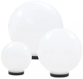 6 db-os LED gömblámpa-szett 20/30/40 cm PMMA