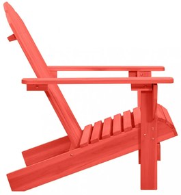 piros tömör fenyőfa kerti Adirondack szék
