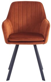 Dizájnos fotel Aurela (terakota + fekete) . 1097109