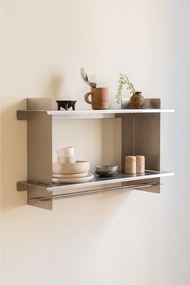 Ezüstszínű többszintes fém fali polc 70 cm Tivo – noo.ma