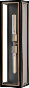 ELSTEAD QN-SHAW-2M-BK SHAW Modern Kültéri Fali Lámpa Barna, Fekete E27 IP44