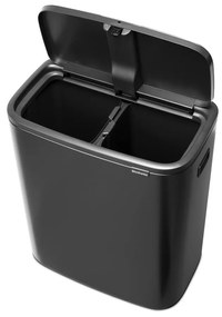 Sötétszürke acél érintésre nyíló szelektív szemetes 60 l Bo Touch Bin – Brabantia