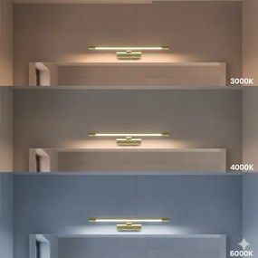 LED fürdőszobai tükörvilágítás KLIMT LED/8W/230V 3000/4000/6000K 40 cm IP44 arany színű