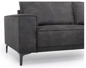 Antracitszürke bőrutánzat kanapé 164 cm Copenhagen – Scandic