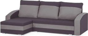 KING Kinyitható sarokkanapé Lila/hamu