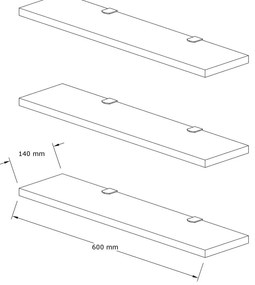 Fali polc Boss - Walnut