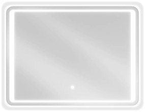 Mexen Zusa, LED fürdoszobai tükör háttérvilágítással 80x60 cm, 6000K, páramentes, 9808-080-060-611-00