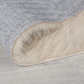Krémszínű szintetikus szőrme szőnyeg 80x150 cm Waffle Faux Fur – Flair Rugs