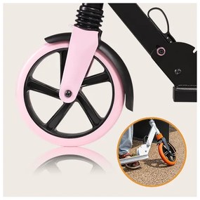 Lionelo - Gyermek roller LUCA fekete/rózsaszín