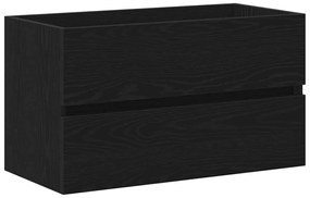 Mosdószekrény tárolóval Musta tammi 80 x 39 x 62 cm Faanyag