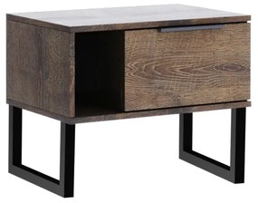KVADRO éjjeliszekrény, 56x48x38, tölgyfa fregatt