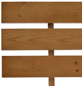 mézbarna tömör fenyőfa ágykeret 120 x 200 cm