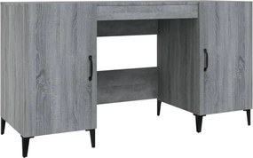 vidaXL szürke sonoma színű szerelt fa íróasztal 140 x 50 x 75 cm