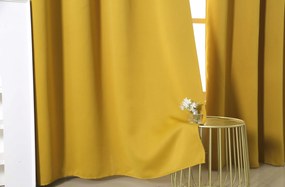 Sárga OXFORD függöny 140x250 cm Felfüggesztés: Hullámos sínszalag