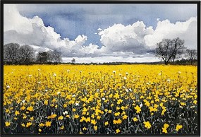 Poszter Keret Alumínium Tájkép Természet Mező Virágok Repce Tavasz 60x40