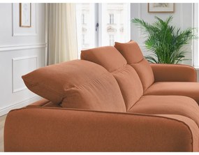 Narancssárga kinyitható sarokkanapé (variálható) Achille – Bobochic Paris