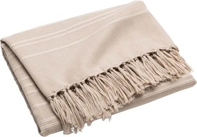 Bézs pamut ágytakaró 180x220 cm Lilia – douceur d'intérieur