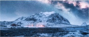 A hegyek képe a csillagos ég (120x50 cm)