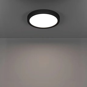 Eglo 901325 - FUEVA LED fürdőszobai mennyezeti lámpatest, 11,5 W, 230 V, átm. 21,1 cm, IP44, fekete