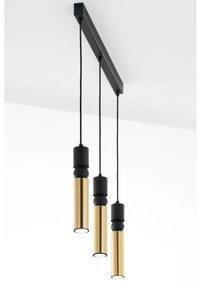Jupiter 2007 - Csillár zsinóron ALAS 3xGU10/10W/230V arany/fekete