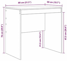 Asztal Régi fa 80 x 50 x 76 cm Faanyag