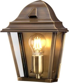 ELSTEAD ST-JAMES-BRASS ST. JAMES Klasszikus Kültéri Fali Lámpa Antik Sárgaréz, Átlátszó E27 IP44