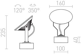 RED - Design Rendl - R11753- LED Kültéri fali lámpa FOX LED/9W/230V IP65