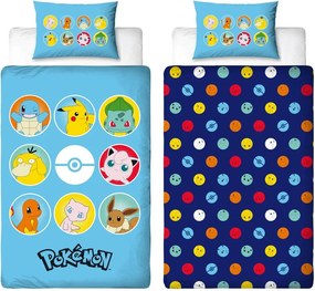Gyerek ágynemű POKÉMON TEAM színes Ágyneműhuzat mérete: 70 x 80 cm | 140 x 200 cm