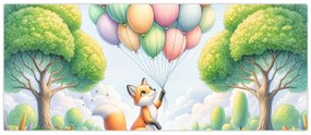 Kép – Boldog róka (120x50 cm)