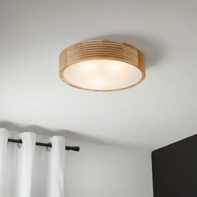 Fürdőszobai mennyezeti lámpatest LINARO 3xE27/15W/230V IP54 tölgy, átmérő 37 cm