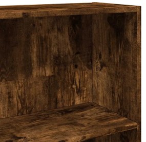 füstös tölgy színű szerelt fa könyvszekrény 80 x 30 x 189 cm