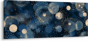 Kép - Kék-arany gyűrűk (120x50 cm)
