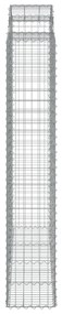 12 db íves horganyzott vas gabion kosár 200x50x220/240 cm