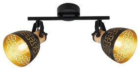 Prezent 27523 - MESCALA 2xE14/40W/230V fekete spotlámpa