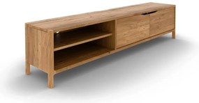 Natúr színű tölgyfa TV-állvány 200x48 cm Twig – The Beds