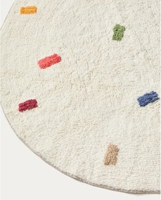 Krémszínű pamut gyerek szőnyeg ø100 cm Epifania – Kave Home
