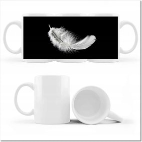 Fotó bögre Bolyhos fehér toll