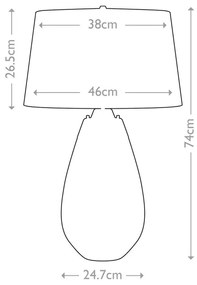 Elstead LENA-TL-L-PLUM-OWSS-LED Asztali lámpa LENA 1xE27/40W/230V 74cm rózsaszín/fehér