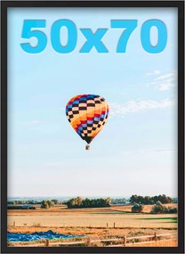 Képkeret 50x70 Fekete B2 Nagy fotó keret fotó poszter lógó Mdf