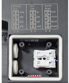 LED Fürdőszobai mennyezeti lámpa érzékelővel ELLÉ LED/24W/230V átm. 26 cm IP54 antracit