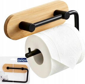 Wc-papír Tartó öntapadós fürdőszobai akasztó bambusz fém