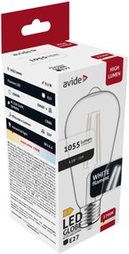 Avide LED White Filament ST64 8.5W E27 WW 2700K