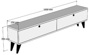 TV asztal Paris White
