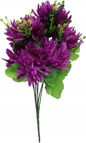Mesterséges Krizantém Csokor Lila 35 cm Sírra Vázához