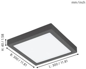 Eglo 98174 - ARGOLIS-C LED kültéri dimmelhető lámpa 22W IP44 BT