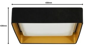 Brilagi - Dimmelhető LED lámpatest VELVET SQUARE LED/24W/230V + távirányító fekete