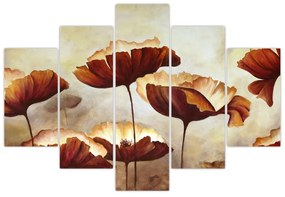 Piros virágok képe (150x105 cm)