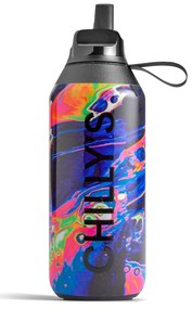Termoszpalack Chilly's Bottles – Dreamscape, Neon Galaxy 500 ml, Series 2 Flip Edition