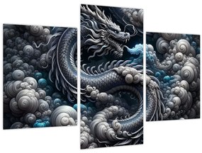 Kép – Sárkány a füstben (90x60 cm)